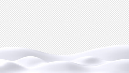 Winter Snowy Landscape with Transparent Background for Seasonal Designs