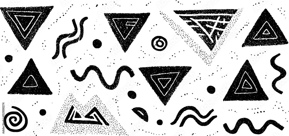 Poster intricate engraved chevron patterns design for decorative and artistic use