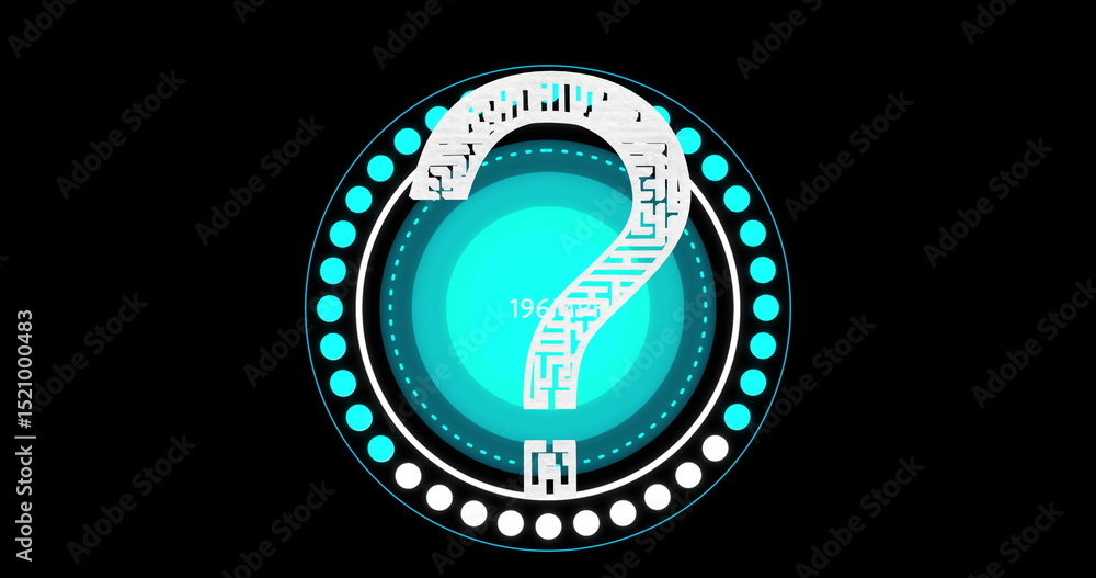Poster image of question mark over speedometer on black background
