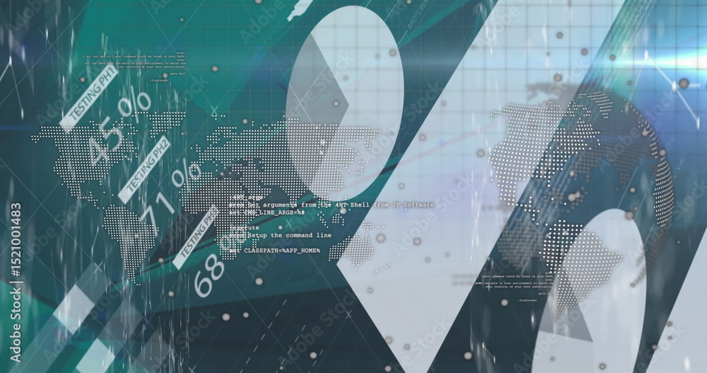 Poster image of data processing over blue background