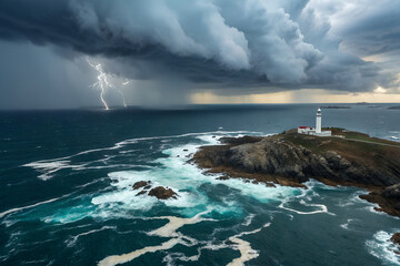 a storm approaching the open sea