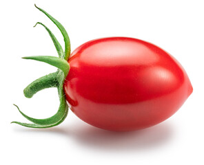 Cherry grape tomato isolated on white background. File contains clipping path.