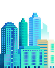 Modern Skyscrapers with Abstract Architectural Designs in Urban Setting