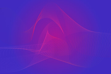 Abstract Digital Waves in Vibrant Purple and Pink