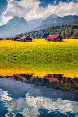 Splendid summer view of Garmisch-Partenkirchen mountain ski resort