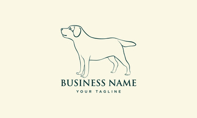 Labrador Dog Logo Design.