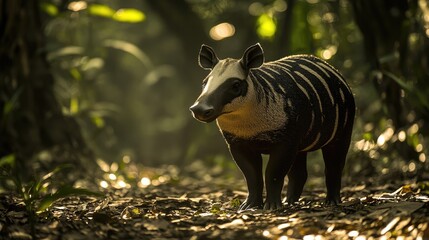 Fototapeta premium zebra in the grass