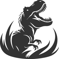 T rex animal tyrannosaurus vector silhouette drawing
