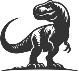 T rex animal tyrannosaurus vector silhouette drawing