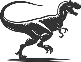 T rex animal tyrannosaurus vector silhouette drawing