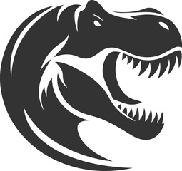 T rex animal tyrannosaurus vector silhouette drawing