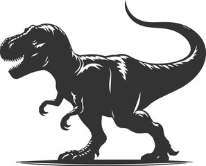 T rex animal tyrannosaurus vector silhouette drawing