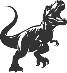T rex animal tyrannosaurus vector silhouette drawing