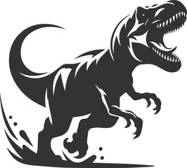Obraz premium T rex animal tyrannosaurus vector silhouette drawing