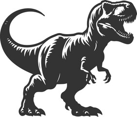 T rex animal tyrannosaurus vector silhouette drawing