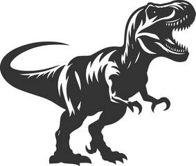 T rex animal tyrannosaurus vector silhouette drawing