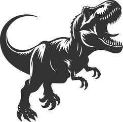 T rex animal tyrannosaurus vector silhouette drawing