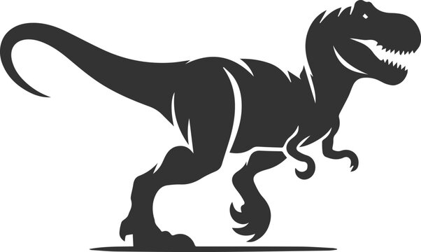 T rex animal tyrannosaurus vector silhouette drawing