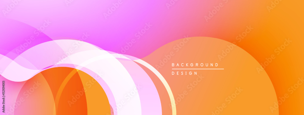 Poster abstract waves, vibrant colors blend. orange, pink hues create smooth gradients. modern design, simp
