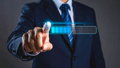A Professional Engaging with Innovative Technology, Illustrating the Impact of Digital Solutions on Strategic Planning and Enhanced Operational Efficiency in Today's Competitive Landscape