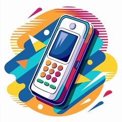 vector illustration of mobile phone