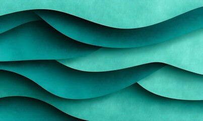 Abstract Teal Wave Pattern
