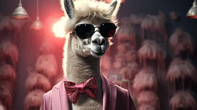 Portrait of a Talking Llama in a Suit