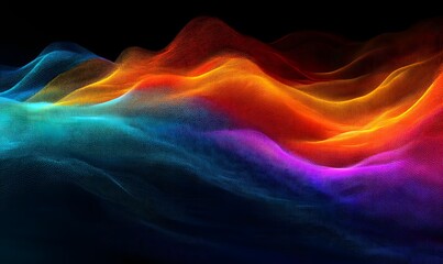 Abstract Colorful Waves of Light and Energy