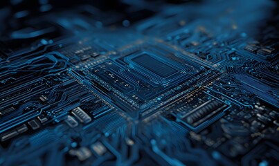 Abstract Close-up of a Circuit Board
