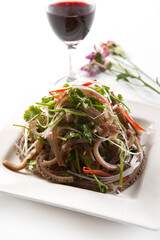 Cold dish black fungus