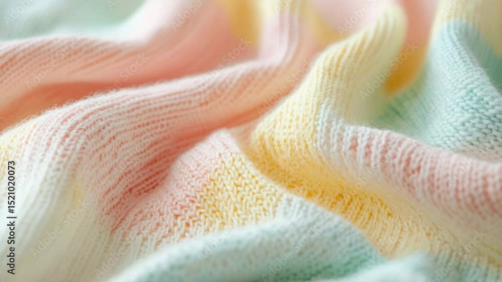 Poster pastel dreams: soft and textured fabric in a harmonious blend of pastel colors, creating a soothing 