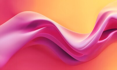 Abstract Pink and Orange Fluid Wave