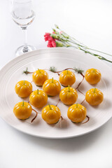 Steamed Pumpkin Glutinous Rice Cake