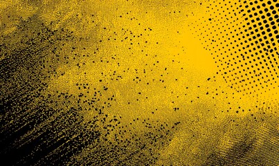 Abstract Yellow and Black Grid Texture