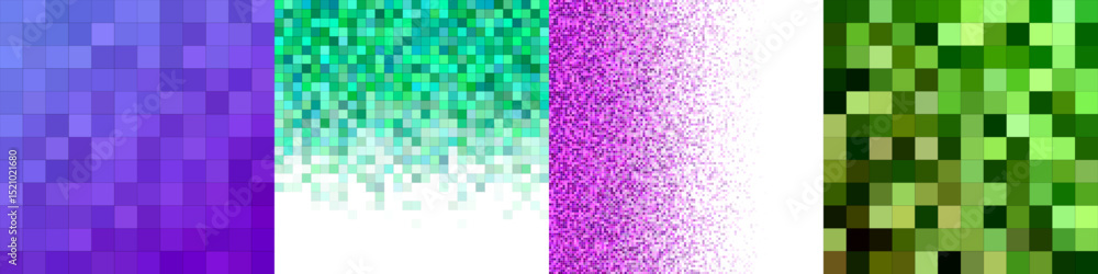 Poster abstract square mosaic pattern background set