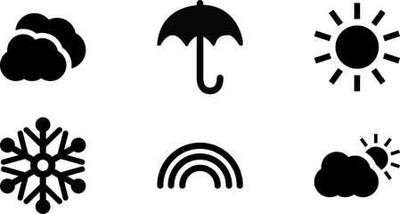 Modern Rounded Filled Weather Icon Set