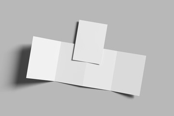 Minimalist Quad-Fold Brochure Mockup for showcasing your design to clients