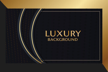 Modern luxury banner template design black circle. 