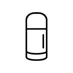 Iconic thermos flask line drawing icon illustration element
