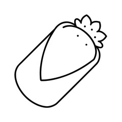 Chimichanga Crispy Mexican Wrap Art Line Art Vector illustration
