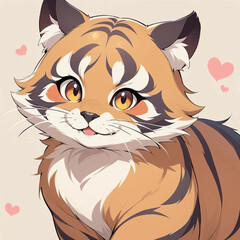 vector illustration of a tiger