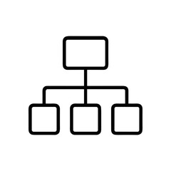 Simplified organization chart with parentchild layout icon illustration element