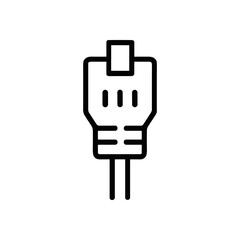 Twoprong power adapter illustration with three dots icon illustration element