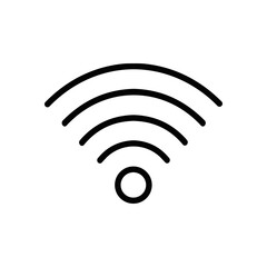 Wifi symbol with radiating arcs icon illustration element