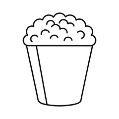 Popcorn Chicken Bite Size Snack Sketch Line Art Vector illustration
