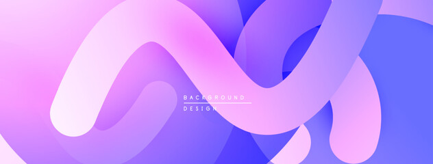 Abstract fluid shapes, vibrant colors blend. Soft curves create dynamic background design. Modern aesthetic, smooth transitions visible.