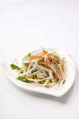 Shrimp on black bean skewers