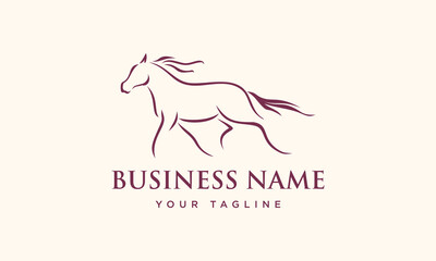 Running Horse Logo Design. (2)
