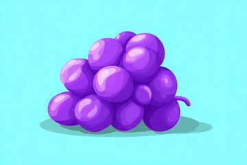 Luscious bunch of grapes against aqua