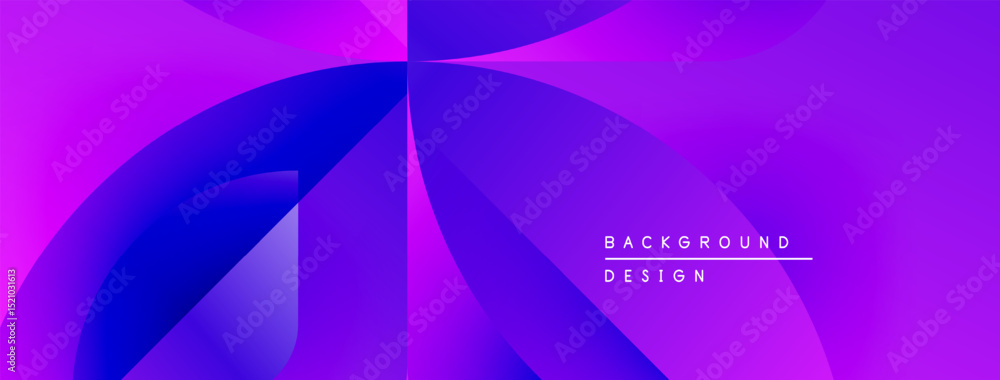 Poster Abstract vibrant background. Purple, blue gradients create dynamic flowing shapes. Modern design element for digital projects.